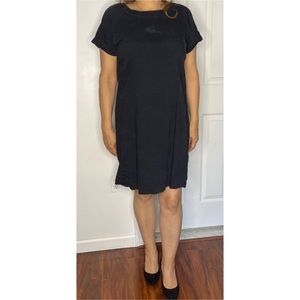 Theory linen corset back dress